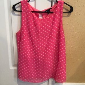 Pink polka dot top size S
